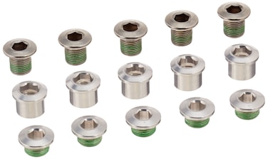 Truvativ Aluminum Chainring Bolt Set for Double Plus Inner Silver 10 hex Bolts and 5 hex Nuts