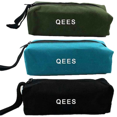 3 PCS Small Portable Canvas Zipper Bag Multipurpose Tool Pouch Tote Bags Storage Organizer with Hanging Loop Fit Pliers Screwdrivers Nut Drivers Gifts for MomDad GJB05