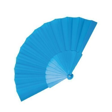 eBuyGB Pack of 10 Handheld Pretty Fan Wedding Favour and Accessory Blue