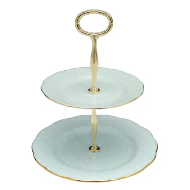 Royal Albert Polka Rose Cake Stand TwoTier