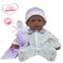 JC Toys La Baby Boutique African American 11 inch Small Soft Body Baby Doll dressed in Purple for Children 12 Months and older