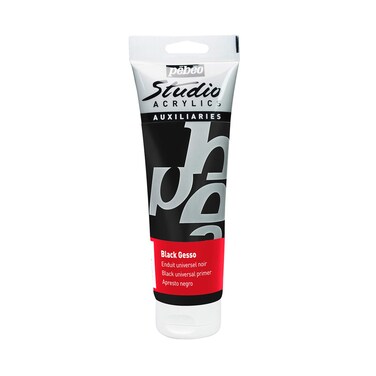 Pebeo Gesso Universal Primer Studio Acrylics Auxiliaries 250 ml Black