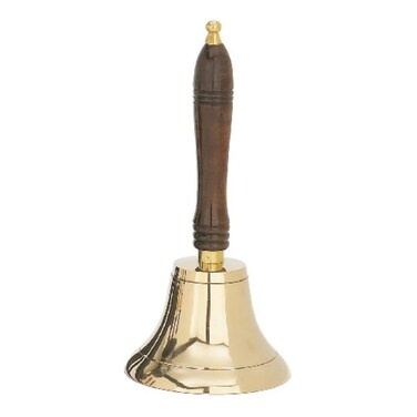 INsideOUT Large Solid Brass School Bell wWood Handle  School Bell
