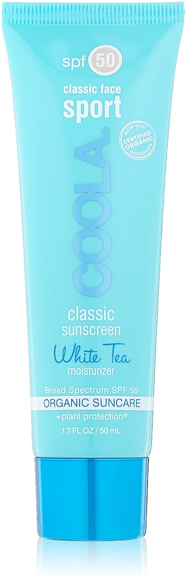 COOLA Sport Organic Face Sunscreen Broad Spectrum SPF 50 ReefSafe White Tea 17 Fl Oz
