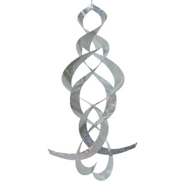 In the Breeze Mylar Spinner Silver Sparkle Spin Quartet  32 Long