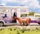 Breyer Stablemates Horse Crazy Truck and Trailer Vehicle Purple