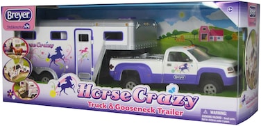 Breyer Stablemates Horse Crazy Truck and Trailer Vehicle Purple