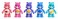 Care Bears Articulated Toy Figure Pack of 5