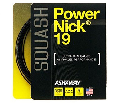 Ashaway Powernick Squash 19g Black String  Black