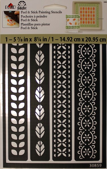 FolkArt Peel and Stick Painting Stencils Borders
