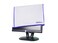 Computer Monitor dust Cover for Flat Panel LCDSilky Smooth AntiStatic Vinyl with Blue Trim 23W x16H x3D