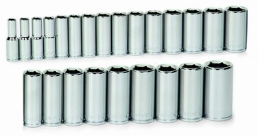 Williams 32945 24Piece 12Inch Drive Metric Deep 6 Point Socket Set