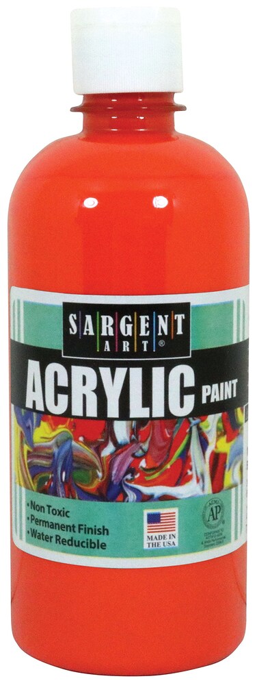Sargent Art 242414 16Ounce Acrylic Paint Orange