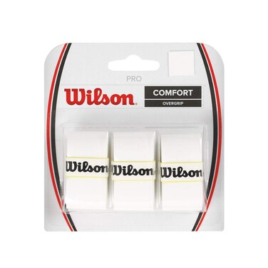 WILSON Tennis Racquet Pro Over Grip White Pack of 3