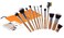 EmaxDesign 12 Pieces Makeup Brush Set Professional Bamboo Handle Premium Synthetic Kabuki Foundation Blending Blush Concealer Eye Face Liquid Powder Cream Cosmetics Brushes Kit With Bag
