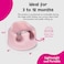 Bumbo Baby Floor Seat Portable Sit Up Activity and Eating Chair Cradle Pink