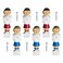 Brybelly OldStyle Foosball Men with Hardware Set of 6 Red and Blue