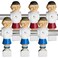 Brybelly OldStyle Foosball Men with Hardware Set of 6 Red and Blue