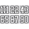 SEI 8Inch IronOn Team Pack Numbers White