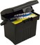 Storex Economy Portable File Box for Letter Size Hanging Files Black 61502U01C