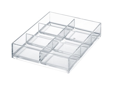 LikeIt Small Item Storage 6Compartment Combinable System Tray Clear W115xD154xH3cm MXT11