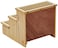TRIXIE Indoor Wooden 3Step Pet Stairs with Storage Compartments for Pet Toys Natural