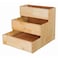 TRIXIE Indoor Wooden 3Step Pet Stairs with Storage Compartments for Pet Toys Natural