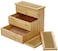 TRIXIE Indoor Wooden 3Step Pet Stairs with Storage Compartments for Pet Toys Natural