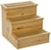 TRIXIE Indoor Wooden 3Step Pet Stairs with Storage Compartments for Pet Toys Natural