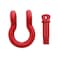Smittybilt 13047R DRing Shackle 34 Threaded Pin 475 Ton Rating Red