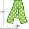 Teacher Created Resources Lime Polka Dots Funtastic Font 4 Letters Combo Pack TCR5345