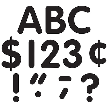 Teacher Created Resources Black Classic Font 4 Letters Uppercase Pack