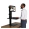 Victor DC300 High Rise Collection Adjustable SitStand Desk Converter Raises and Lowers to Transform Any Sit Down Desk Into A Stand Up Desk Platform Rises Up to 155 Black