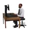 Victor DC300 High Rise Collection Adjustable SitStand Desk Converter Raises and Lowers to Transform Any Sit Down Desk Into A Stand Up Desk Platform Rises Up to 155 Black
