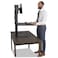 Victor DC300 High Rise Collection Adjustable SitStand Desk Converter Raises and Lowers to Transform Any Sit Down Desk Into A Stand Up Desk Platform Rises Up to 155 Black