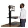Victor DC300 High Rise Collection Adjustable SitStand Desk Converter Raises and Lowers to Transform Any Sit Down Desk Into A Stand Up Desk Platform Rises Up to 155 Black