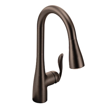 Moen Arbor Oil Rubbed Bronze OneHandle Kitchen Faucet with Pull Down Sprayer Featuring Power Clean 7594ORB