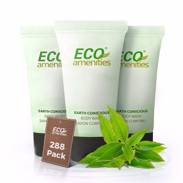 ECO AMENITIES Travel size 075oz hotel body wash bulk Clear 288 Count