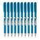 Hauser Aerox Ball Pen Wallet Pack  06 mm Tip Size  Light Weight Body With Comfortable Grip  LowViscosity Ink For Smudge Free Writing  Blue Ink Set Of 10 Ball Pens