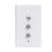 2 Coax 1 CAT6 Ethernet Wall Plate  ESYLink 2 Port Coaxial Cable TV FType and 1 Port Cat 6 Cover Plate  White