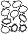Teacher Created Resources Black and White SpeechThought Bubbles Accents 5592