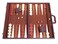 21inch Backgammon Set  Brown Board and Playing Surface  White and Light Brown Points