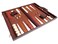 21inch Backgammon Set  Brown Board and Playing Surface  White and Light Brown Points