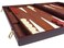 21inch Backgammon Set  Brown Board and Playing Surface  White and Light Brown Points