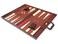 21inch Backgammon Set  Brown Board and Playing Surface  White and Light Brown Points