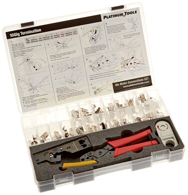 Platinum Tools 90170 10Gig Termination Kit Box  Black