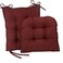 Klear Vu Omega NonSlip Rocking Chair Cushion Set with Thick Padding and Tufted Design Includes Seat Pad  Back Pillow with Ties for Living Room Rocker 17x17 Inches 2 Piece Set Red