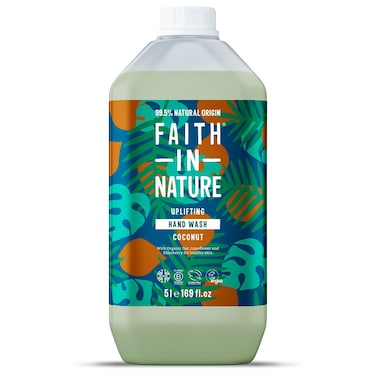 Faith In Nature Natural Lavender and Geranium Liquid Hand Wash Relaxing Vegan and Cruelty Free No SLS or Parabens 5 L Refill Pack