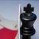 WE Games Ultimate Travel Tournament Chess Set  Foldable Red Silicone Board Staunton Triple Weighted Pieces  375 in King Compact Storage Pouch  Ideal for Portable Adult  Family Chess Games