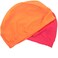 Qualtiy Yes QY 2Pack Superior Polyester Cloth Fabric Bathing Cap Swimming Caps Swimming Hats for Water Sports Bright Orange and Red